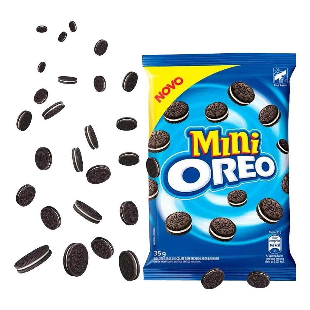 Mini Oreo Biscoito Sabor Chocolate Com Recheio De Baunilha