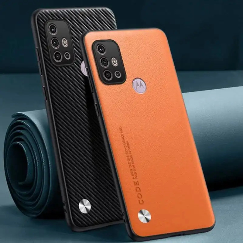 Capa Luxuosa De Couro PU Para Motorola Moto G10 G20 G30 , Traseira De Silicone Fosco , Proteção Total De Telefone G30 G2