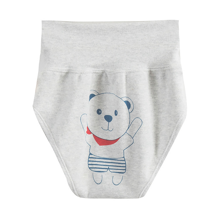 Outono bebê cintura alta calcinha de proteção da barriga do bebê cuecas de proteção da barriga estiramento algodão menin