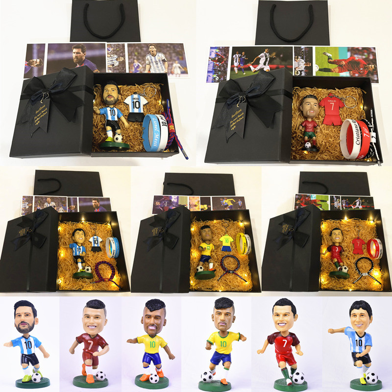 Futebol celebridade figura bonecas mercadoria presentes de aniversário lembranças presentes meninos Nemal Messi C Luo