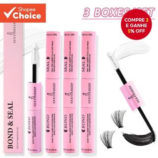 Conjunto Strong Hold Lash Duo , Adesivo Preto 5ml + Selante Transparente , Para Extensões De Cluster