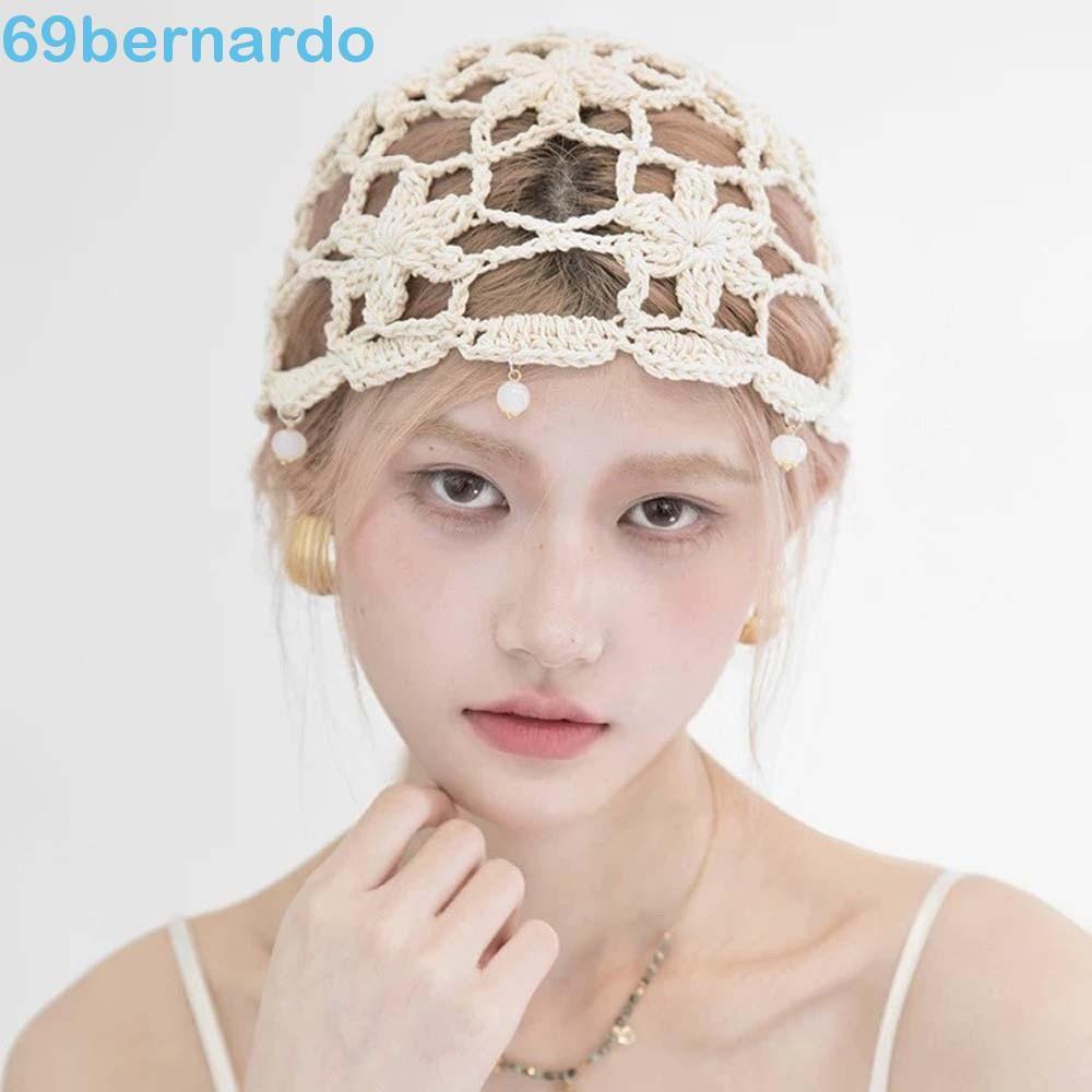 Chapéu De Malha De Flor De Crochê BERNARDO , Gorro Vazado Estilo Coreano Feito À Mão , Boné De Tecido Fino