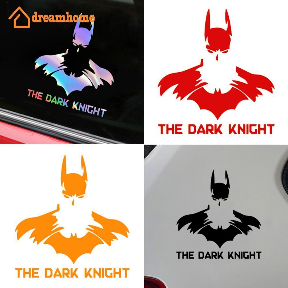 DREAMHOME 1Pc Cabeça Frontal Da Motocicleta Batman Janela Adesivo Estilo Corpo Adesivos Reflexivos Morcego Decalque À Pr