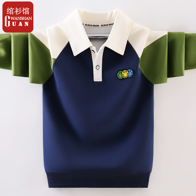 Moletom infantil meninos 2025 novo estilo roupas de primavera meninos camiseta de manga comprida grandes crianças líder 
