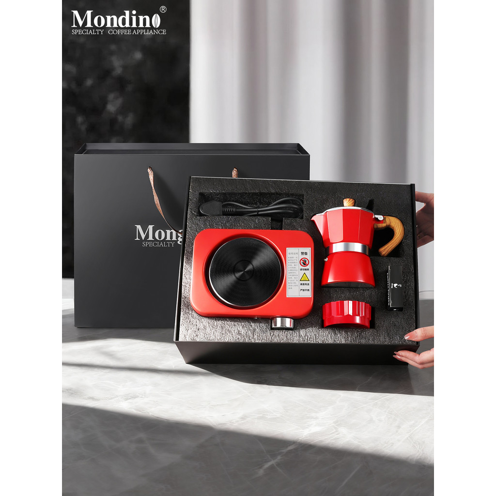 Moka pote conjunto caixa de presente doméstico pequeno italiano máquina de fazer café Espresso extração pote presente le