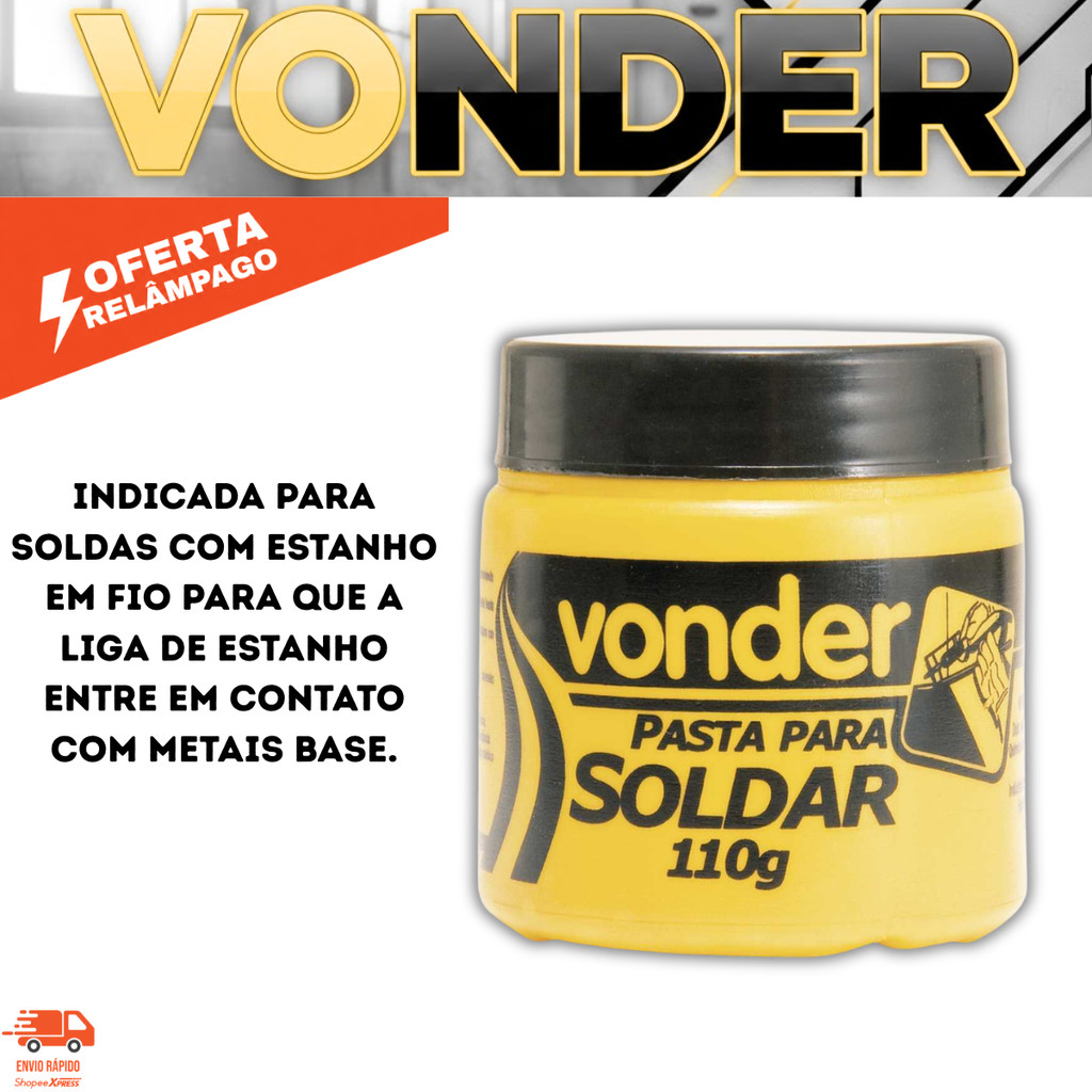Pasta para soldar com 110 g VONDER — imagem 2 de 2