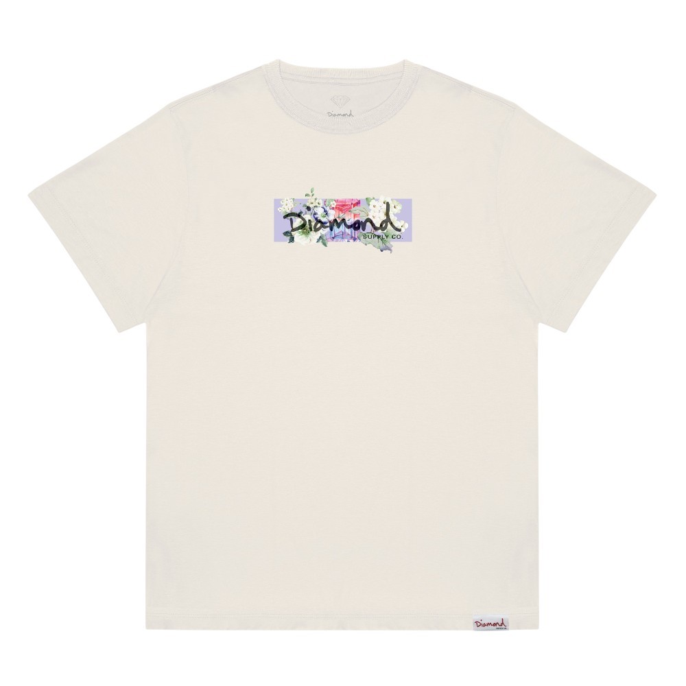 Camiseta Diamond Gem & Flowers - Creme