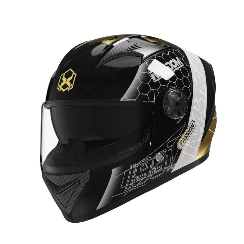 Black Gold Full-Face Capacete Capacete de proteção com projetos personalizados