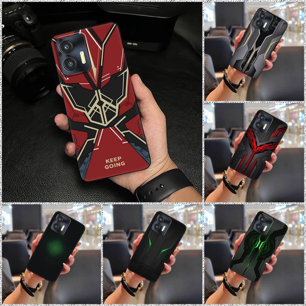 Capa De Telefone De Silicone Envoltório Completo Para Oukitel C35/C36 Traseira Bolsa Anti-knock Mecha Design De Moda Mac