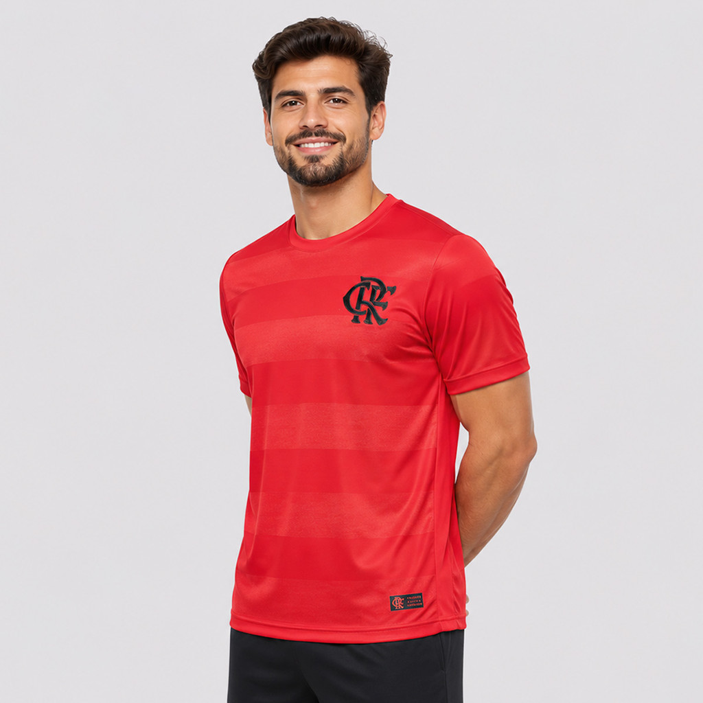 Camisa Flamengo Jacquard Vermelha · foto 2