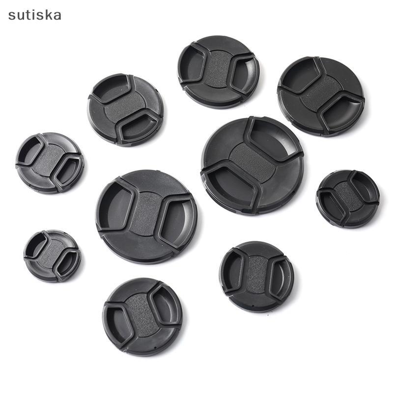 sutiska Alta Qualidade 40.5mm 49mm 52mm 55mm 58mm 62mm 67mm 72mm 77mm 82mm Centro Pitada Snap-on Tampa Lente Da Câmera B