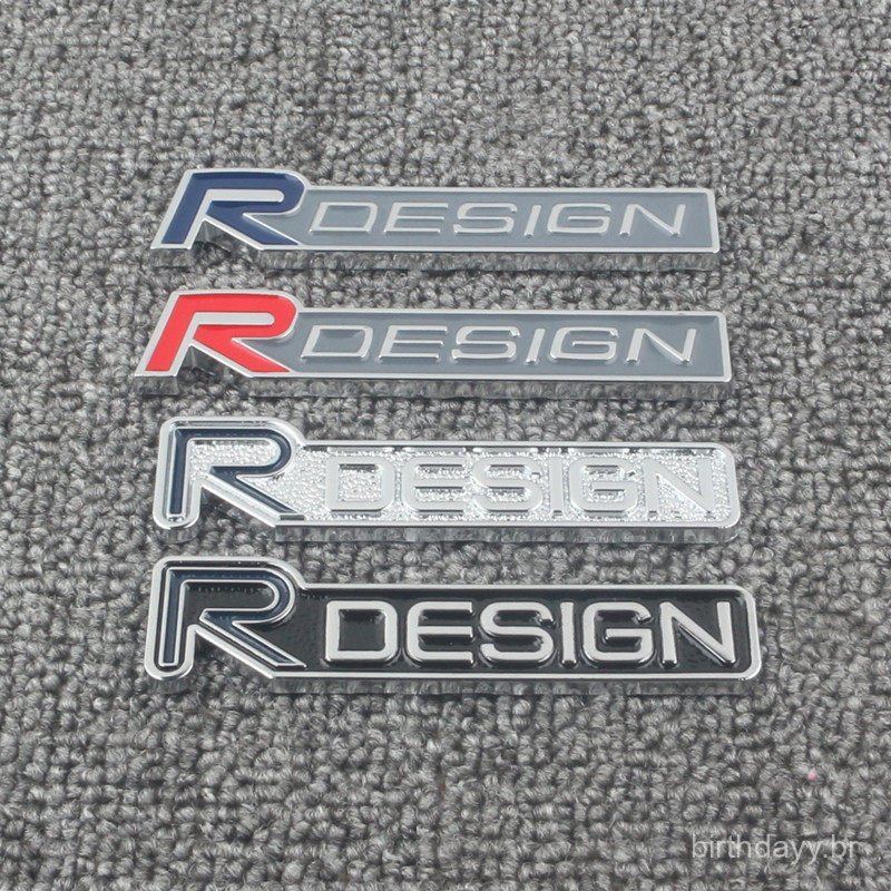 Novo produto adequado para emblemas de carros modificados Volvo C30S80XC60XC90V40, emblema da grade dianteira RDESIGN, e