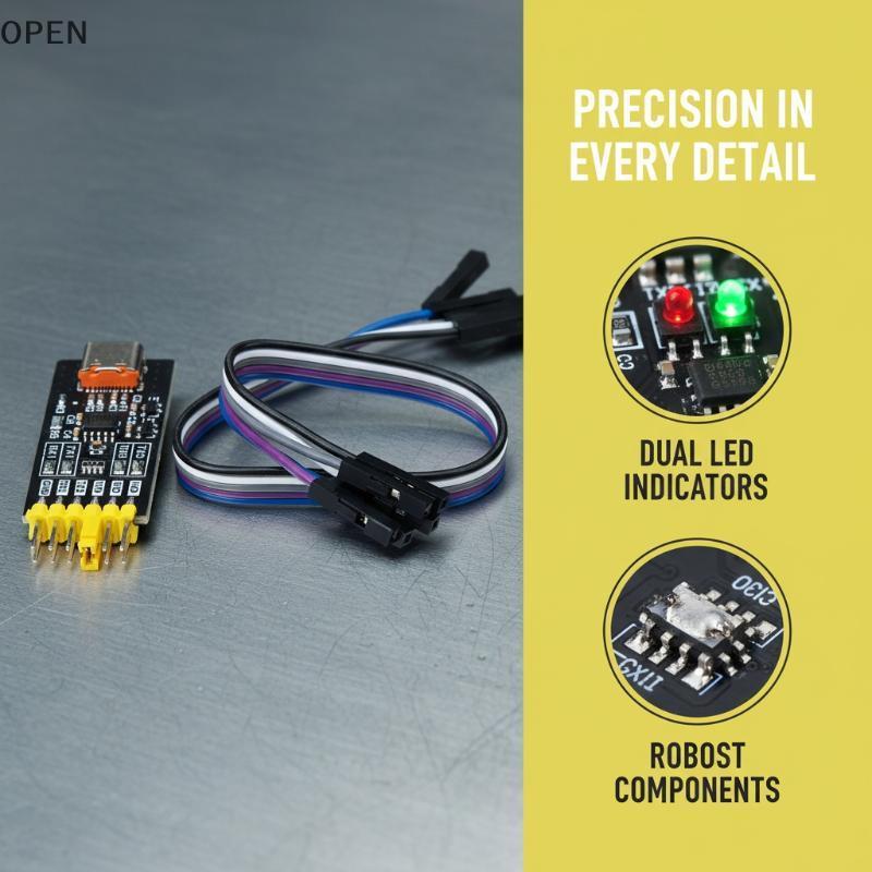 op CH342K Adaptador Serial USB Para TTL De Canal Duplo 3Mbps Tipo-C 1.8/3.3/5V Multinível Desenvolvimento Raspberry Pi s