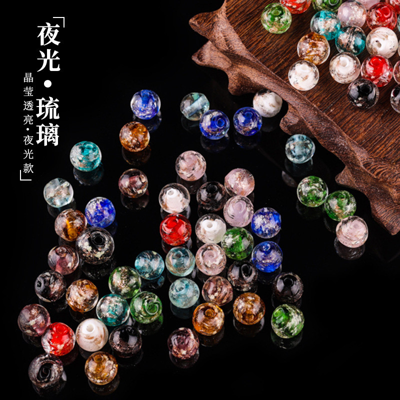 Areias luminosas vidro diy antigo pulseira colar Material acessórios criativo pingente pulseira artesanal jóias pingente