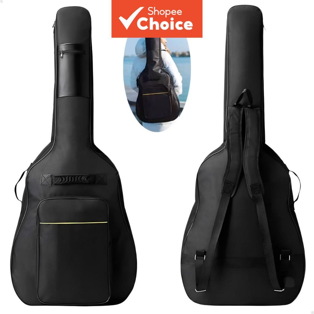 Estojo Acolchoado 41 para Violão Acústico, Proteção Espuma 5mm com Bolso Frontal e Alça Antiderrapante