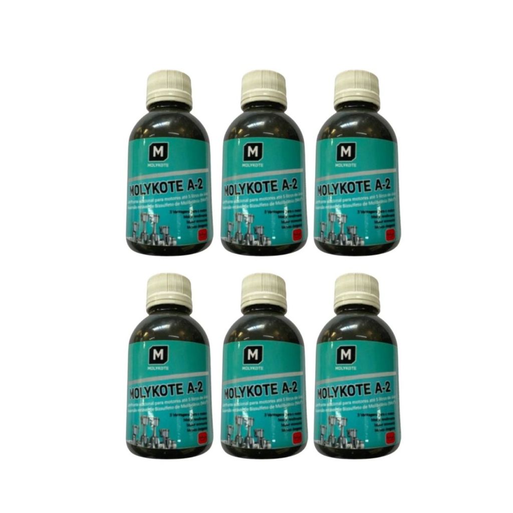 Kit 6 Molykote A2 100ml Aditivo MoS2 Bissulfeto De Molibdênio Reduz Atrito E Evita Desgaste