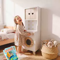 Máquina De Lavar Infantil Petit Kit Livro Educativo