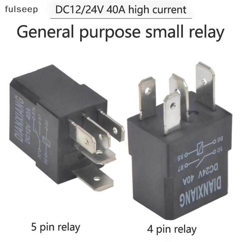 [fulseep] Relé Automotivo 40A 12V/24V 4 Pinos 5 Pequeno Controlador De Iluminação De À Prova D'água BR