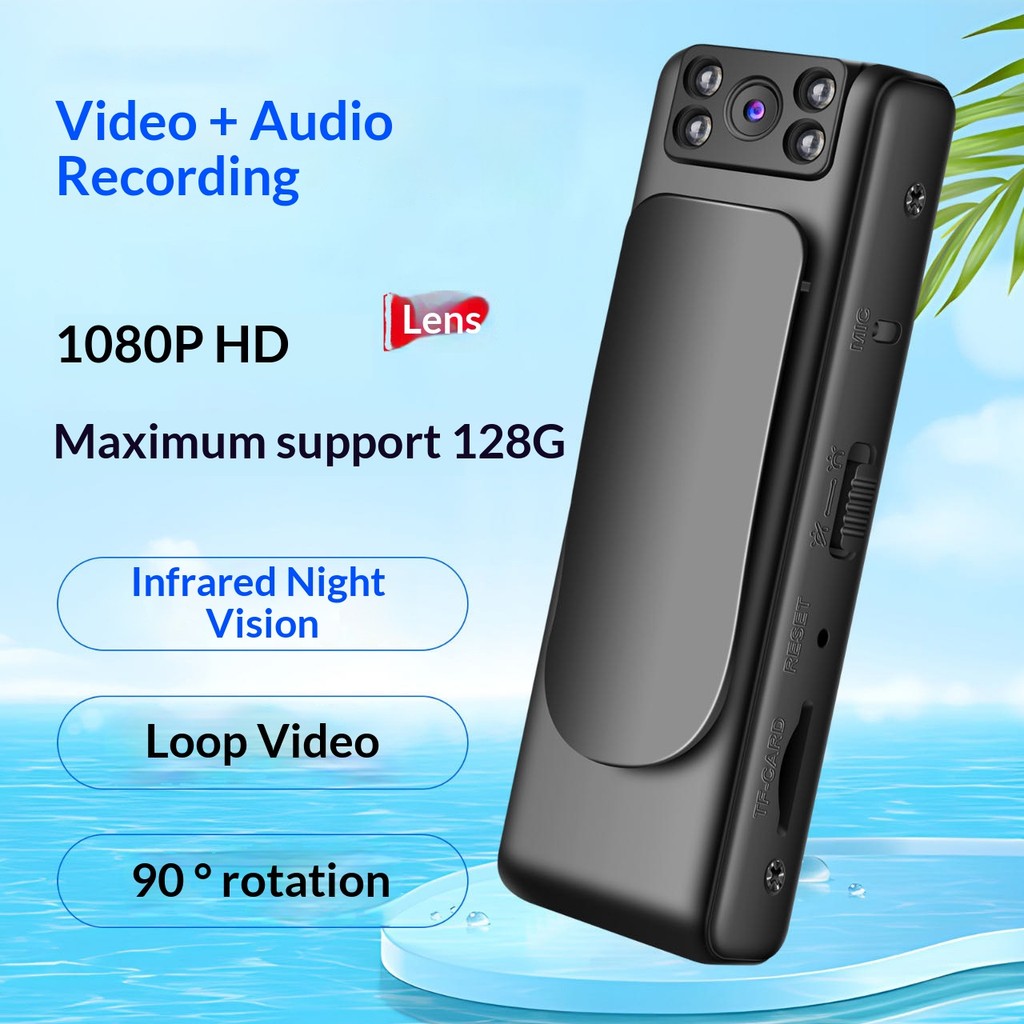 Mini Câmera Espiã 1080P HD De Corpo Magnético Gravação Contínua De 4 Horas IR Visão Noturna Gravador De Vídeo Portátil U
