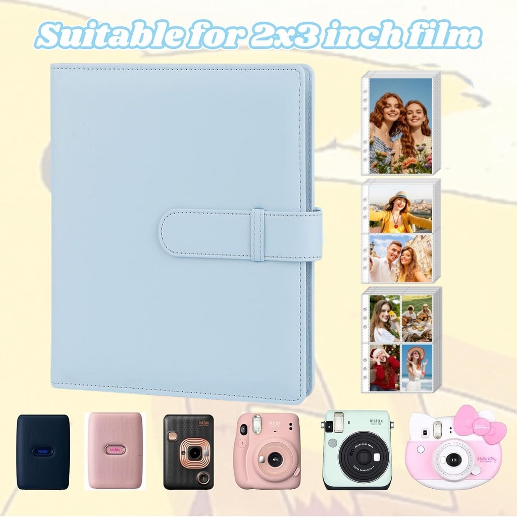256 álbuns de fotos Polaroid Instax Mini 12/11/9/90/70/40/8 Polaroid universal 3 polegadas PU álbum de fotos