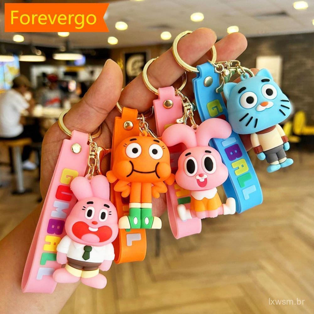 forevergo Chaveiro de Personagem de Anime Fofo do Incrível Mundo de Gumball, Pingente para Mochila Feminina, Presente de