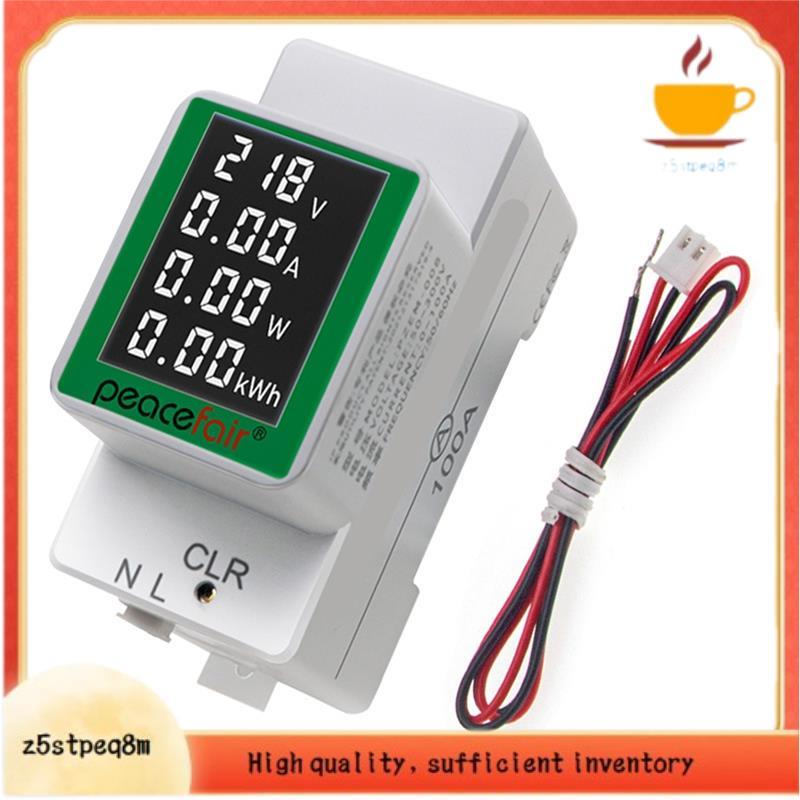 PZEM-008 Medidor De Energia Digital De Eletricidade Em Trilho Din Watt Kwh Wattímetro Monitor Amperímetro Voltímetro