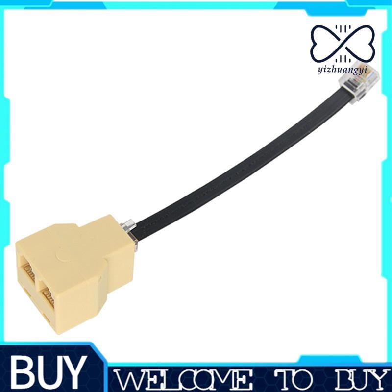 Acoplador RJ12 6P6C Para 2 Vias RJ11 50CM Adaptador Divisor De Cabo De Telefone Telefones