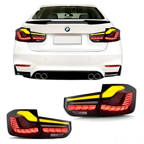 Lanterna Traseira Led Bmw Serie 3 Dragon F30/80 2012 A 2018 Esquerdo Fumê