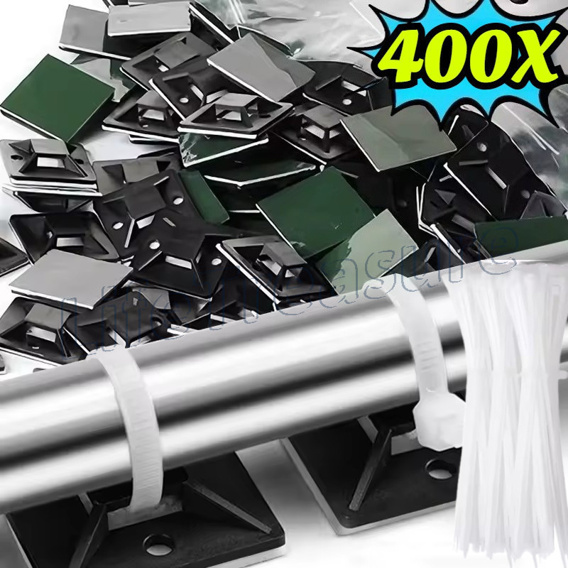 Clipes De Gerenciamento De Cabos De 100-400 Unidades-Anéis De Fixação De Gerenciador De Fios-Para Desktop De Escritório
