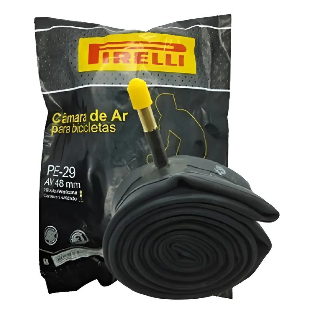 Câmara de Ar Aro 29 Pirelli Bike Bico Grosso Schrader Válvula Americana Pito 48mm