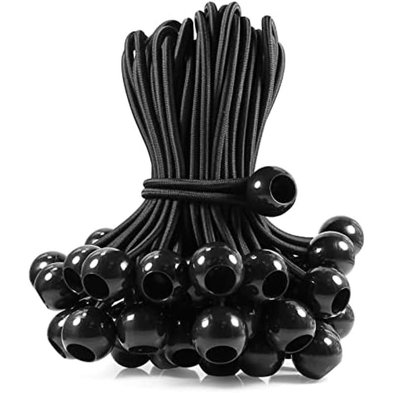 Bungee Cords Preto 6 Polegadas UV Outdoor Can canopy * Tar Downs nga 50 Pcs Heavy Duty para Lona UV Res Resistente A fin
