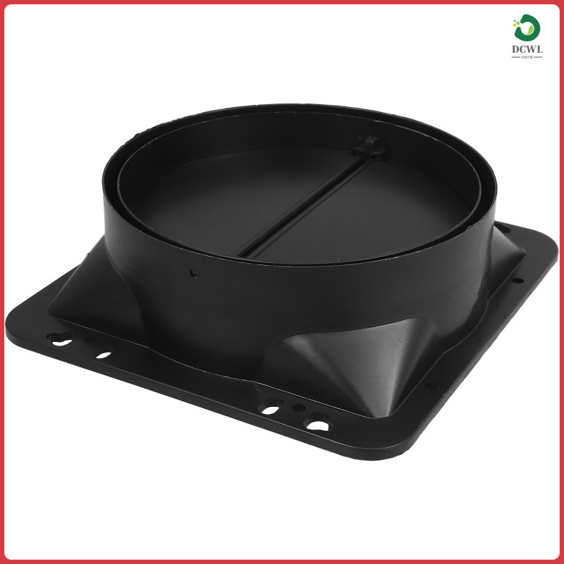 🍳 Válvula Anti-Retorno E Base ABS Preta Para Coifa Cozinha Proteção Eficiente