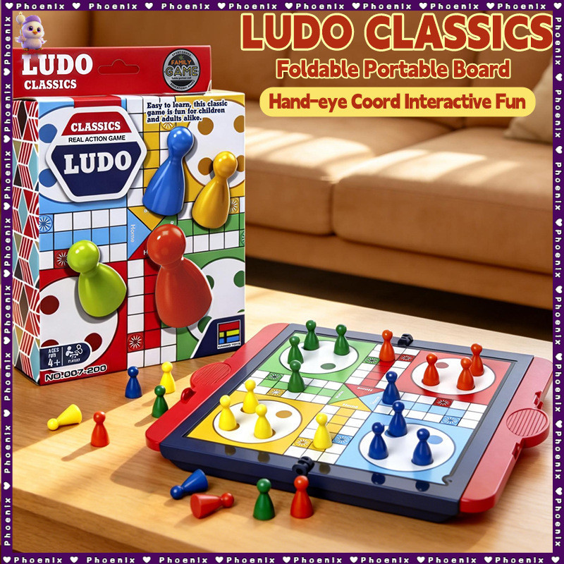 Conjunto De Jogo De Tabuleiro Ludo Dobrável , Brinquedo Educacional De Xadrez Voador , Interativo De Pais E Filhos Para