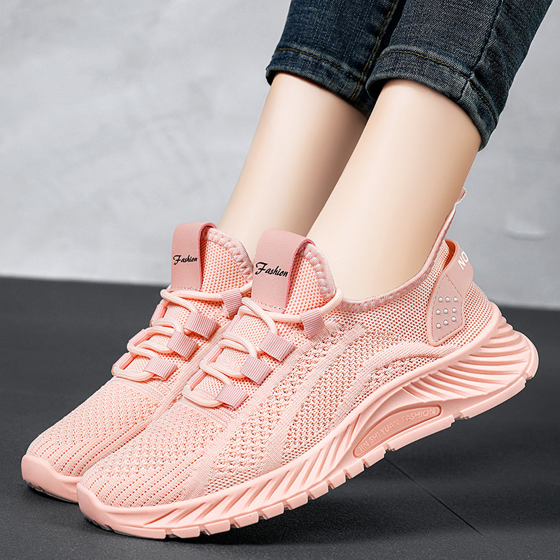 Sapatos femininos verão respirável malha sapatos casuais sapatos esportivos femininos tamanho grande confortável leve ab
