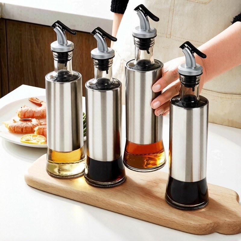 Garrafa De Vidro Para Azeite E Vinagre Galheteiro De Cozinha 300ml 500ml