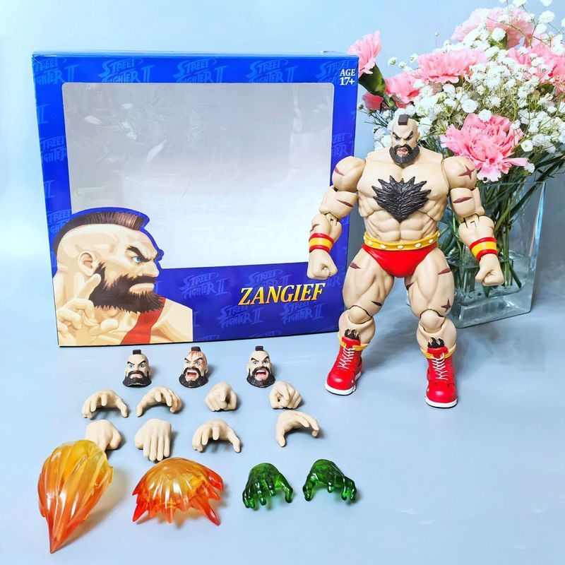 Figura de ação Zangief do jogo Street Fighter 2 da Storm Toys