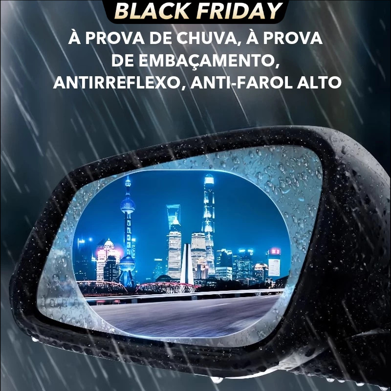 Filme Retrovisor Carro A Prova De Chuva Embacamento Antirreflexo Anti-Farol Alto Pelicula Micro Nano