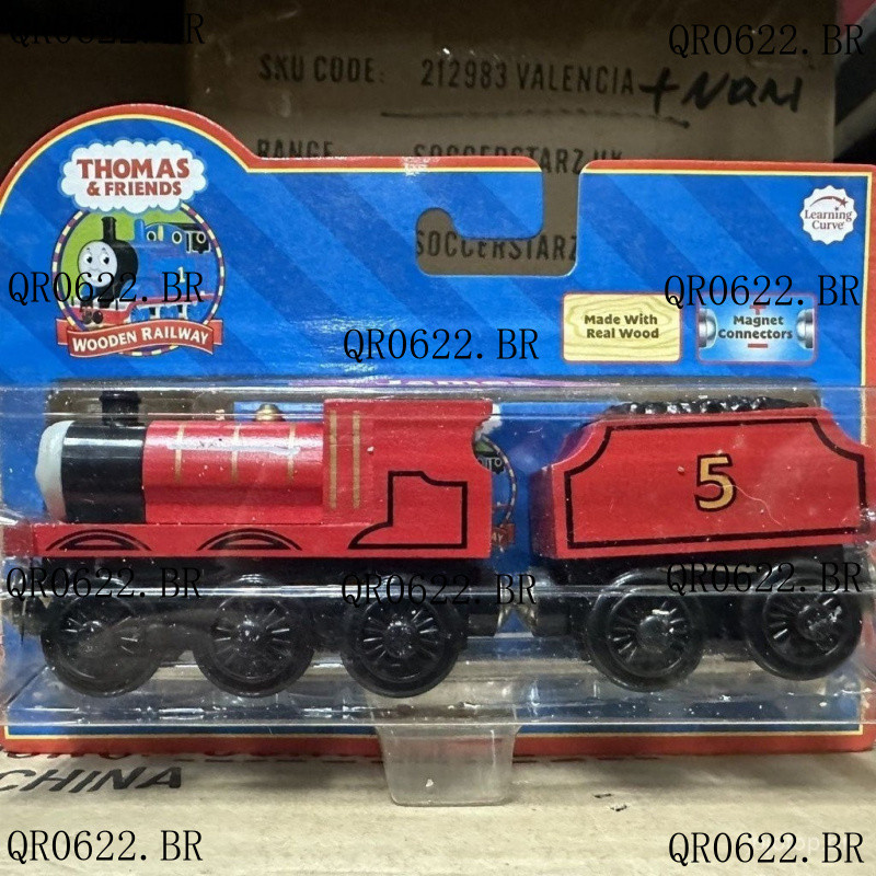 O genuíno LC Thomas Thomas madeira ímã trilho pequeno trem JAMES novo em caixa de linha de oxidação