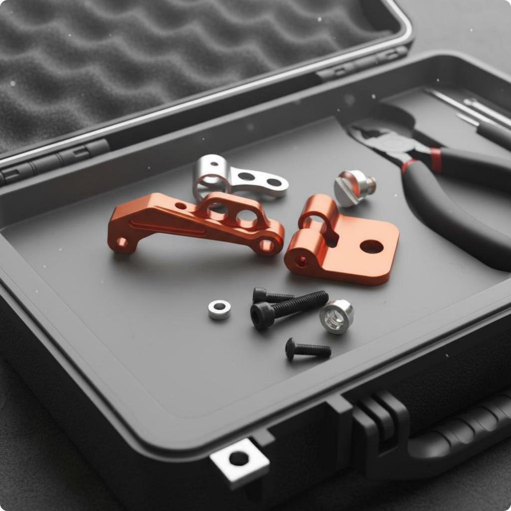 [hellery] Suporte Para Monitor Fpv De Liberação Rápida CNC De Exibição De Alumínio Controlador RC Remoto Kit De Montagem