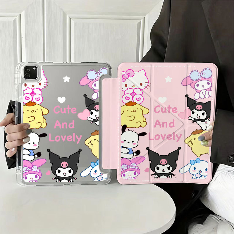 3 + Y-Capa Dobrável Sanrio Com Suporte Para SAMSUNG Galaxy Tab S7 + S8 + Plus S7 FE 12.4 Polegadas SM-X800 X806 T730 T73
