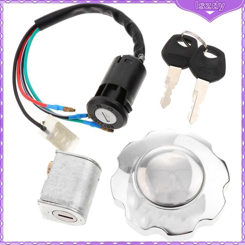 [Lszdy] Conjunto De Interruptores De Ignição Com Chave De Segurança Tampa Do Tanque De Combustível Para