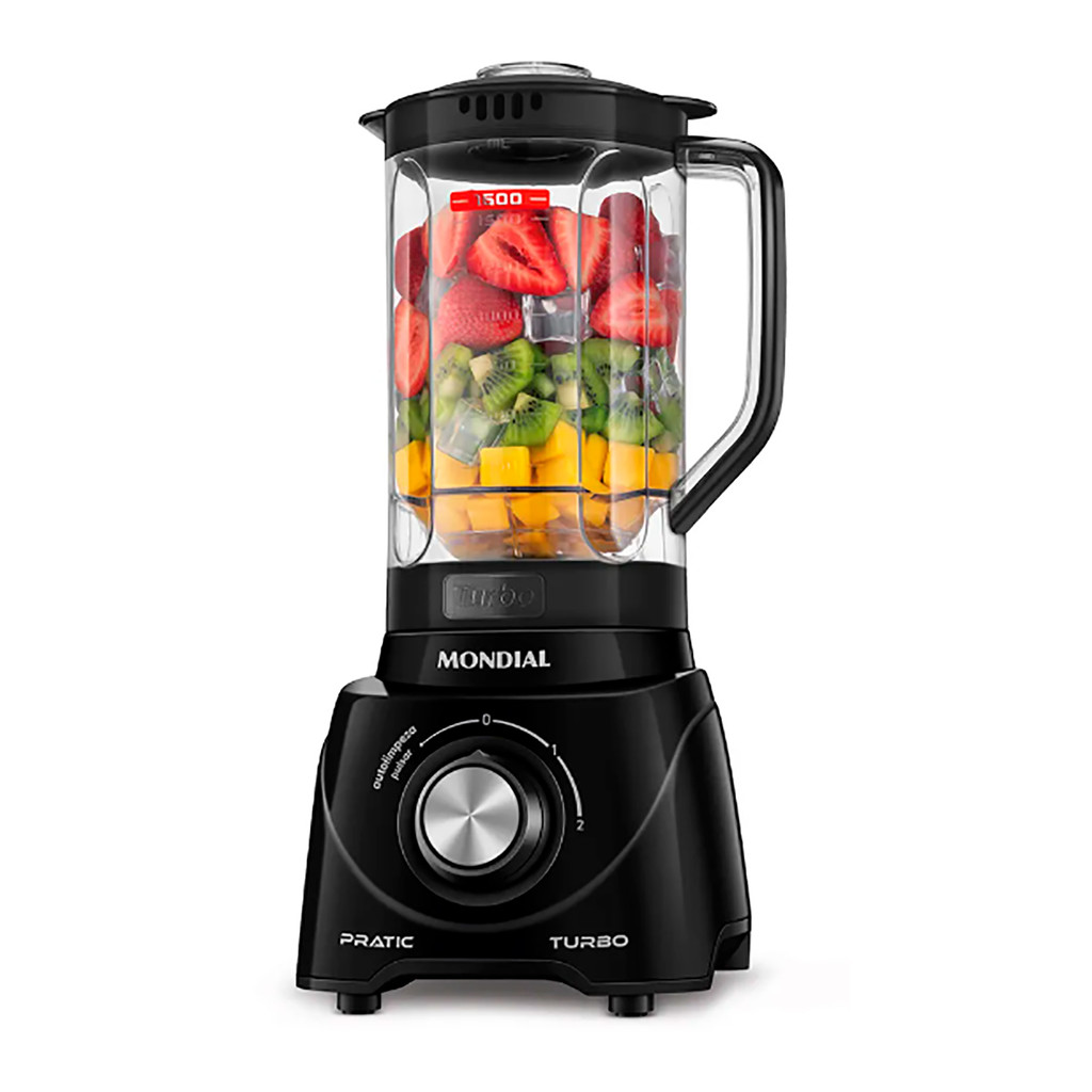 Liquidificador Pratic Turbo L-98-B Preto - Mondial