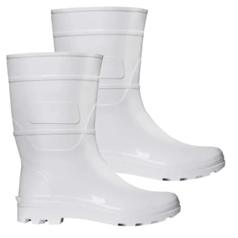 Bota PVC Workflex Branca Cano Médio CA 37130 para Hospital Cozinha e Limpeza