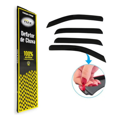 Calha Chuva Acrilica Fumê Symbol 2009 A 2013 4 Portasecoflex