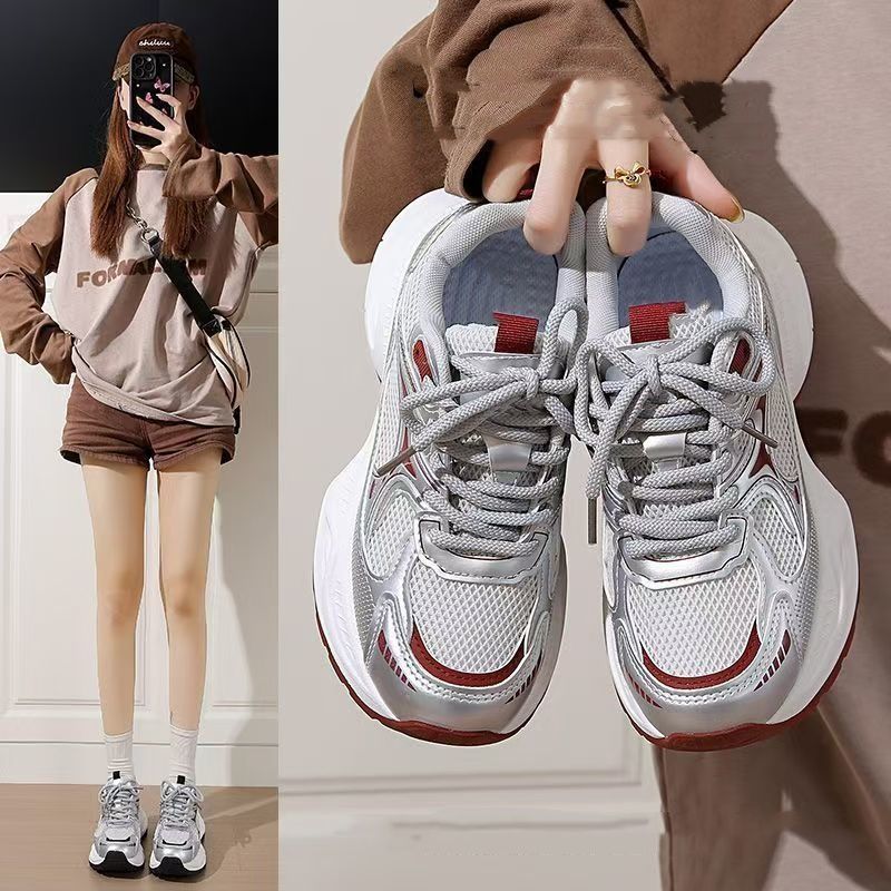 Ultra-leve papai sapatos femininos primavera verão 2025 novo estilo sapatos femininos All-Match pequenos sapatos brancos