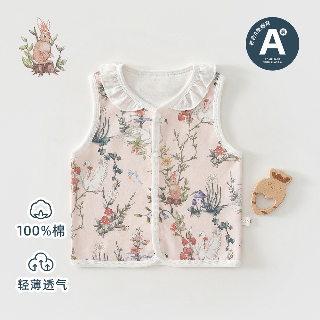 Colete de verão para recém-nascidos, colete de algodão puro para bebês, colete desossado, masculino e feminino, roupa ex