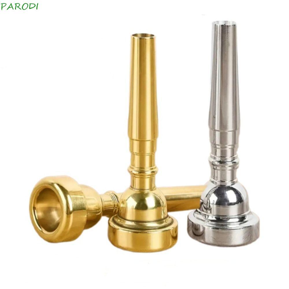 Boca De Corneta De Trompete Parosi , Bocal De Metal Com Chifre 3C/5C/7C , Profissional Prata Ouro Iniciante