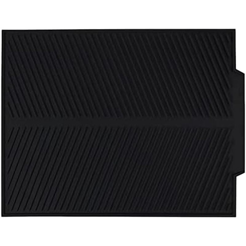 Cozinha De Secagem Limpa Para Prato Resistente A Rack De Silicone Cinza x Almofada Dobrável , Tapete De Drenagem De 17',