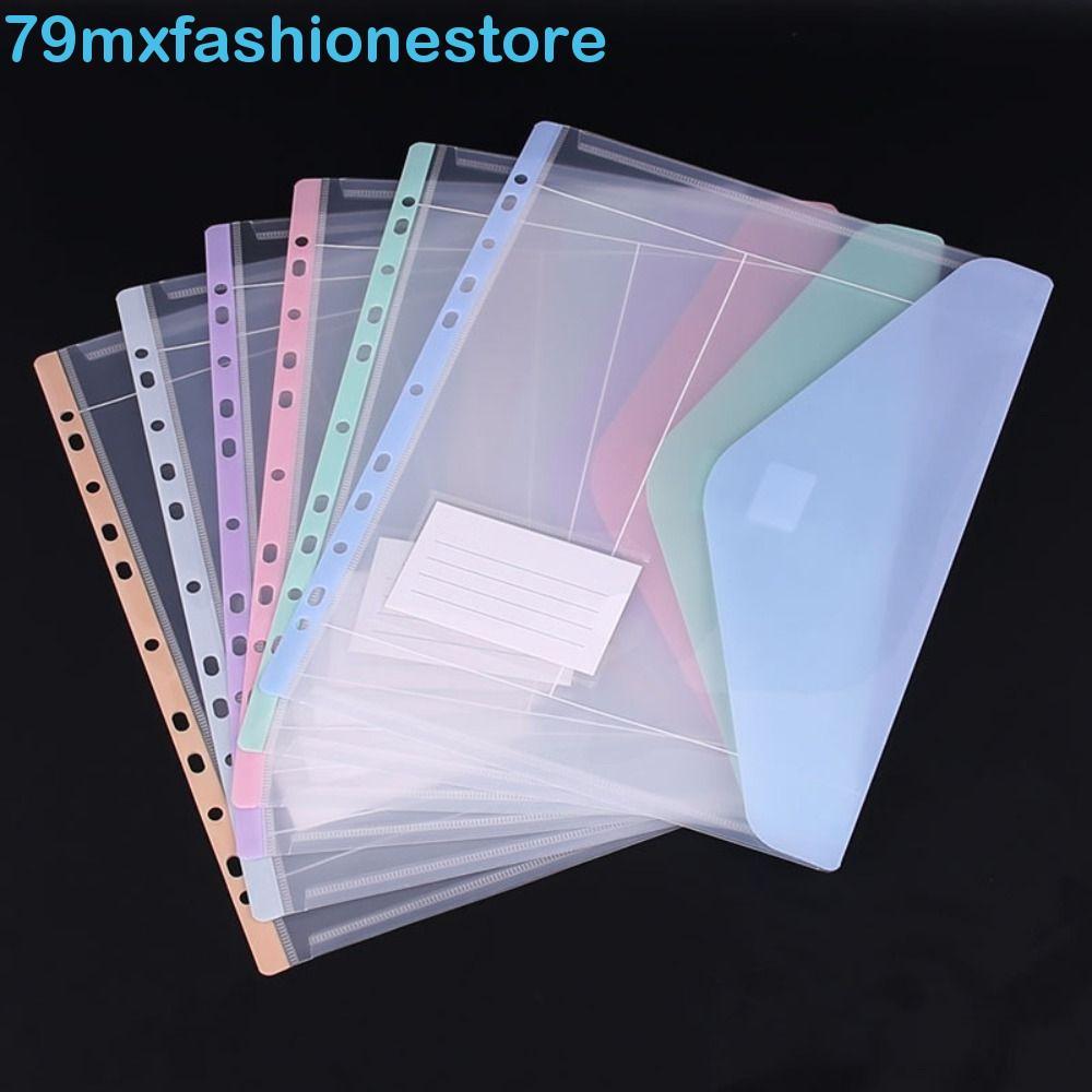 Bolsos Para Fichário MXFASHIONESB , Bolsa De Arquivo De Folhas Soltas Com Fecho De Botão Transparente Documentos 11 Furo