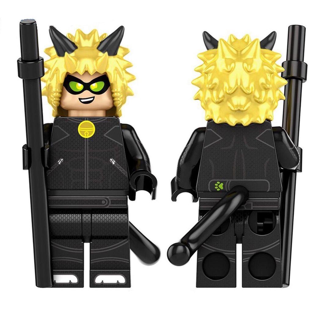 Minifigura Boneco Blocos De Montar Miraculous Ladybug Black Cat Noir